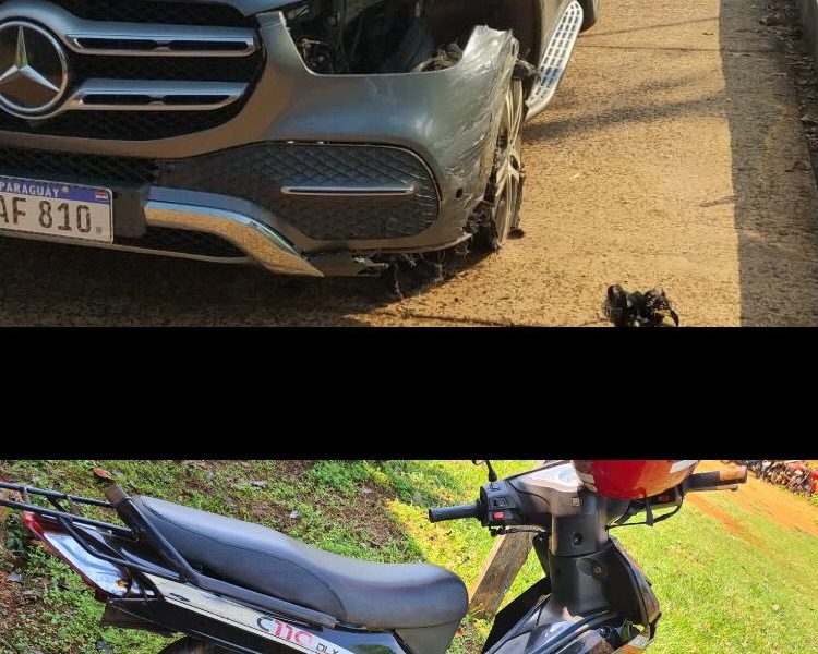 Borracho atropella motocicleta que cruzó paseo central de forma indebida